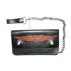 Кожаный бумажник на цепочке "Harley Davidson"