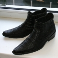 Кожаные ботинки - казаки из крокодила р.42