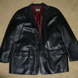 Кожаный пиджак, размер 52-54