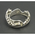 Серебряное кольцо 925 пробы "Челюсти"