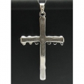Серебряная подвеска 925 пробы "Крест из черепов"
