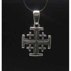 Серебряная подвеска 925 пробы "Иерусалимский крест"