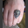 Массивный серебряный перстень 925 пробы "Лев"