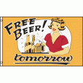 Флаг "Бесплатное пиво! ... завтра" 150 х 90 см