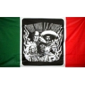 Мексиканский флаг "Que viva la causa" 150х90 см.
