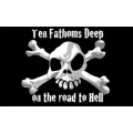 Пиратский флаг "On the road to hell"