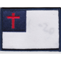 Нашивка "Христианский флаг" 8,5х6 см