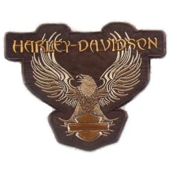 Нашивка "Harley Davidson" 23 х 18 см, коричневая