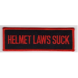Нашивка "Helmet Laws Suck" 13 х 4 см