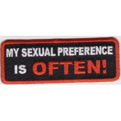 Нашивка "Мои сексуальные предпочтения - "часто"