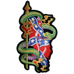 Нашивка "Флаг Конфедерации и змея" 