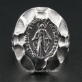 Стальной перстень "Святая Мария"