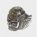 Перстень с черепом и пистолетами "Harley Davidson"