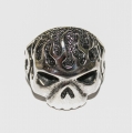 Cтальной перстень с черепом "Harley Davidson"