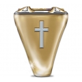 Позолоченный перстень с изображением Христа