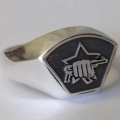 Перстень "Боевая единица" из серебра 925 пробы