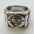 Перстень "СССР" из серебра 925 пробы