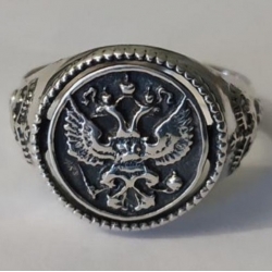 Перстень "Герб России" из серебра 925 пробы