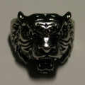 Массивный стальной перстень "Тигр"