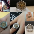 Позолоченный масонский перстень "Всевидящее Око"