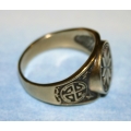 Перстень "Крест Сварога", бронза