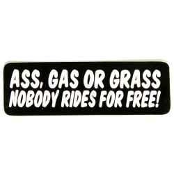 Виниловый стикер на шлем/мотоцикл "Трава, бензин или зад ..."