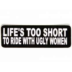 Виниловый стикер на шлем/мотоцикл "Жизнь слишком коротка..."