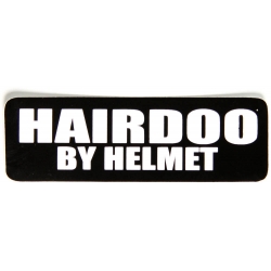 Виниловый стикер на шлем/мотоцикл "Укладка волос с помощью шлема"
