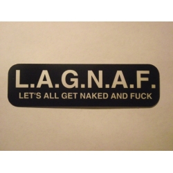Виниловый стикер на шлем/мотоцикл "L.A.G.N.A.F." 