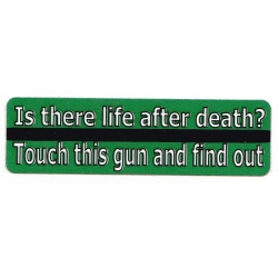 Виниловый стикер на шлем/мотоцикл "Есть ли жизнь после смерти?..."