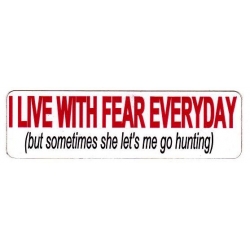 Виниловый стикер на шлем/мотоцикл "Я живу в страхе каждый день..."