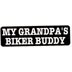 Виниловый стикер на шлем/мотоцикл "Байкер-кореш моего дедушки"