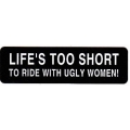 Виниловый стикер на шлем/мотоцикл "Жизнь слишком коротка..."