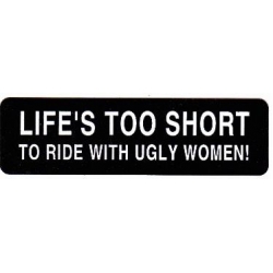 Виниловый стикер на шлем/мотоцикл "Жизнь слишком коротка