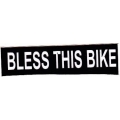 Виниловый стикер на шлем/мотоцикл "Благослови этот мотоцикл"