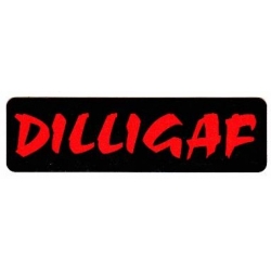 Виниловый стикер на шлем/мотоцикл "DILLIGAF"