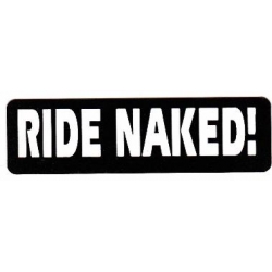 Виниловый стикер на шлем/мотоцикл "Катайся голым"
