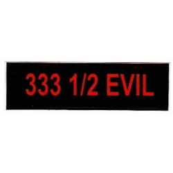 Виниловый стикер на шлем/мотоцикл "333 - дьявол наполовину"