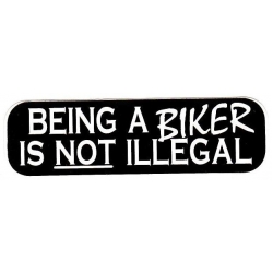 Виниловый стикер на шлем/мотоцикл "Быть байкером не противозаконно"