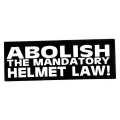 Виниловый стикер на шлем/мотоцикл "Отмените обязательное ношение шлема при езде на мотоцикле"