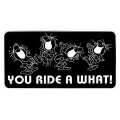 Виниловый стикер на шлем/мотоцикл "Куда ты едешь?"