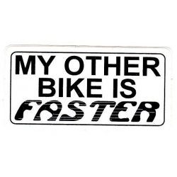 Виниловый стикер на шлем/мотоцикл "Мой другой мотоцикл быстрее"